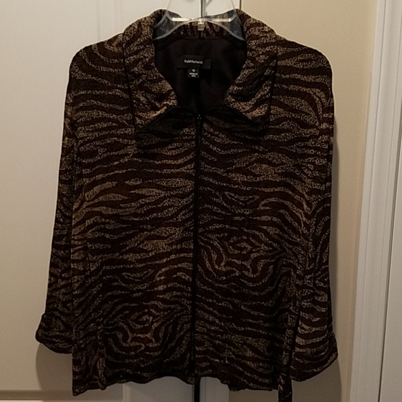R&M Richards Jackets & Blazers - R&M Richards Brown print jacket